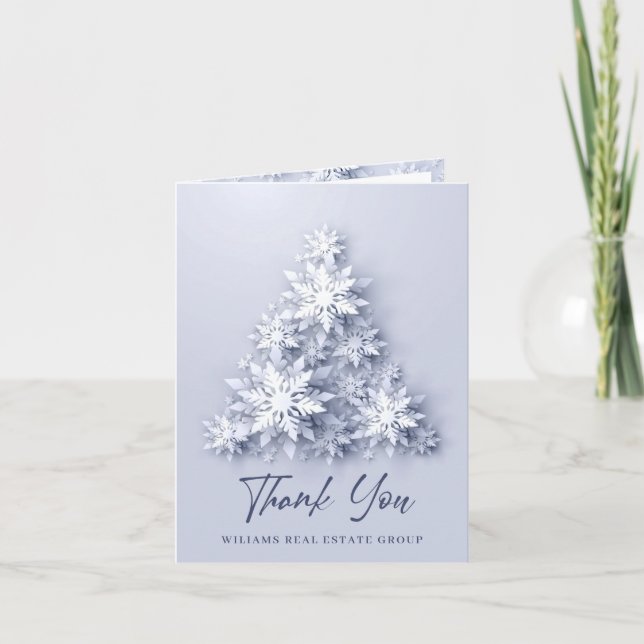 Tarjeta De Agradecimiento Festividades navideñas navideñas feriadas corporat (Anverso)