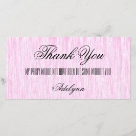 Tarjeta De Agradecimiento Fibra rosa