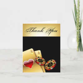 Tarjeta De Agradecimiento Ficha de Casino Gracias PREGÚNTAME PARA PONER NOMB