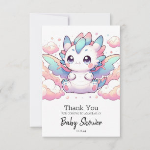 Tarjeta De Agradecimiento Fiery Dragon Baby Shower