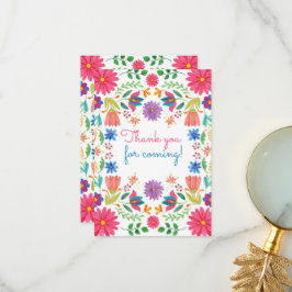 Tarjeta De Agradecimiento Fiesta Acuarela Folclórica Mexicana Cumpleaños Flo