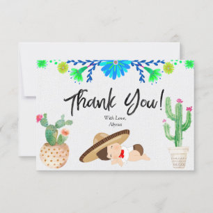 Tarjeta De Agradecimiento Fiesta Baby Muchacho Baby Shower