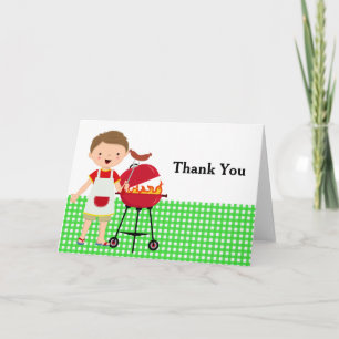 Tarjeta De Agradecimiento Fiesta BBQ Gracias