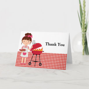 Tarjeta De Agradecimiento Fiesta BBQ Gracias