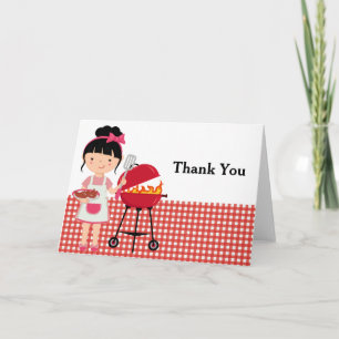 Tarjeta De Agradecimiento Fiesta BBQ Gracias