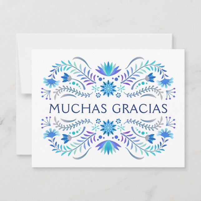 Tarjeta De Agradecimiento Fiesta Blue Birday Shower Boda (Anverso)