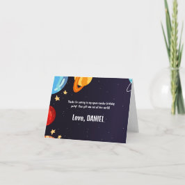 Tarjeta De Agradecimiento Fiesta colorido de Galaxia