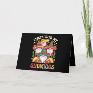 Tarjeta De Agradecimiento Fiesta con mi Gnomigos Gnome Cinco De Mayo