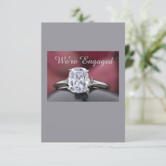 Tarjeta De Agradecimiento Fiesta de Anillo de Diamantes “Estamos Comprometid