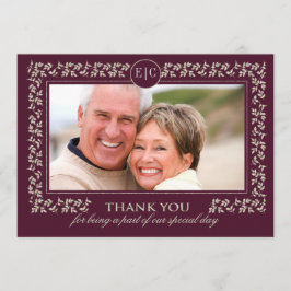 Tarjeta De Agradecimiento Fiesta de Aniversario de Boda | Foto Personalizada