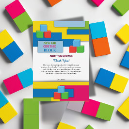 Tarjeta De Agradecimiento Fiesta de Baby Shower por Adopción y Acogida 'Nuev