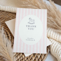 Fiesta de Bebé Vintage Preppy Rosa con Pinstrip