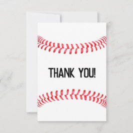 Tarjeta De Agradecimiento Fiesta de béisbol Red Seams Personalizado Textos