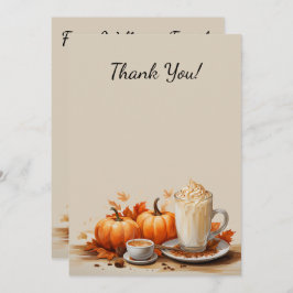Tarjeta De Agradecimiento Fiesta de calabaza perfecto Caída de Acción de Gra