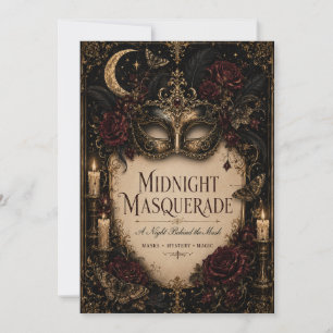 Tarjeta De Agradecimiento Fiesta de cena de Halloween gótico elegante