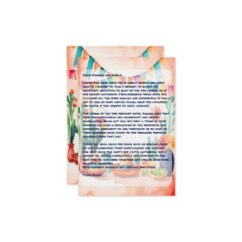 Tarjeta De Agradecimiento Fiesta de Cinco De Mayo