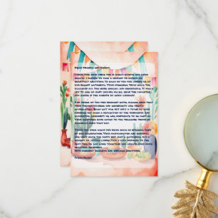 Tarjeta De Agradecimiento Fiesta de Cinco De Mayo