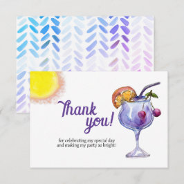 Tarjeta De Agradecimiento Fiesta de Cocktail Beach