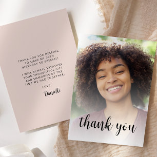 Tarjeta De Agradecimiento Fiesta de cumpleaños 30 personalizada con foto ros