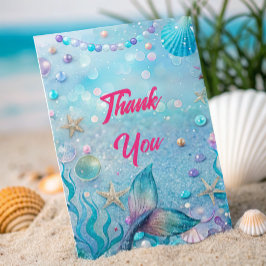 Tarjeta De Agradecimiento Fiesta de cumpleaños bajo el mar