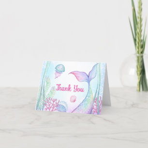 Tarjeta De Agradecimiento Fiesta de cumpleaños con temática náutica Gracias 