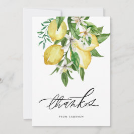 Tarjeta De Agradecimiento Fiesta de cumpleaños de acuarela y flores