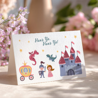 Tarjeta De Agradecimiento Fiesta de cumpleaños de Caballero y Princesa, Drag