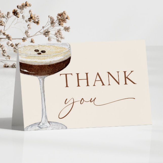 Tarjeta De Agradecimiento Fiesta de cumpleaños de Expresso Martini, un poco  (Subido por el creador)