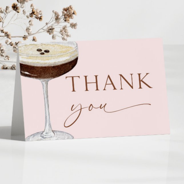 Tarjeta De Agradecimiento Fiesta de cumpleaños de Expresso Martini, un poco  (Subido por el creador)