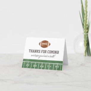 Tarjeta De Agradecimiento Fiesta de cumpleaños de fútbol