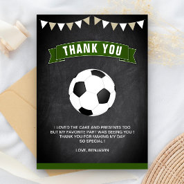 Tarjeta De Agradecimiento Fiesta de Cumpleaños de Fútbol