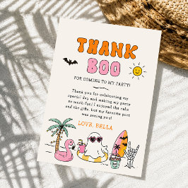 Tarjeta De Agradecimiento Fiesta de cumpleaños de Halloween en la piscina de