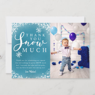 Tarjeta De Agradecimiento Fiesta de cumpleaños de invierno para niño Foto