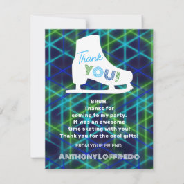 Tarjeta De Agradecimiento Fiesta de cumpleaños de los niños con luz de nieve