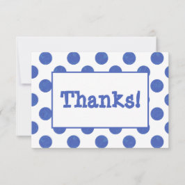 Tarjeta De Agradecimiento Fiesta de Cumpleaños de Lunares Azules