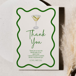 Tarjeta De Agradecimiento Fiesta de cumpleaños de Martini, un poco más viejo