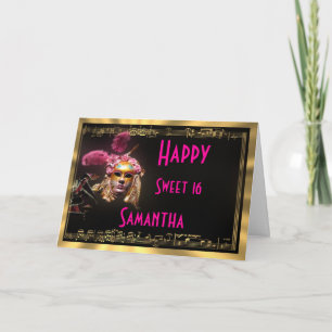 Tarjeta De Agradecimiento Fiesta de cumpleaños de Masquerade