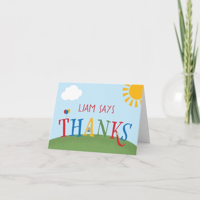 Tarjeta De Agradecimiento Fiesta de cumpleaños de Park Gracias | Fiesta de r (Anverso)