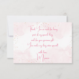 Tarjeta De Agradecimiento Fiesta de cumpleaños de pijamas para niños