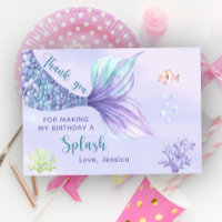 Fiesta de cumpleaños de sirena bajo el mar gracias