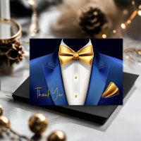 Fiesta de cumpleaños de Tuxedo Blue Gold para homb