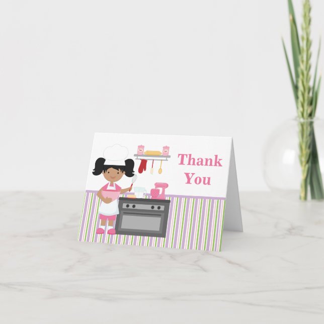 Tarjeta De Agradecimiento Fiesta de cumpleaños de última hora gracias afroam (Anverso)