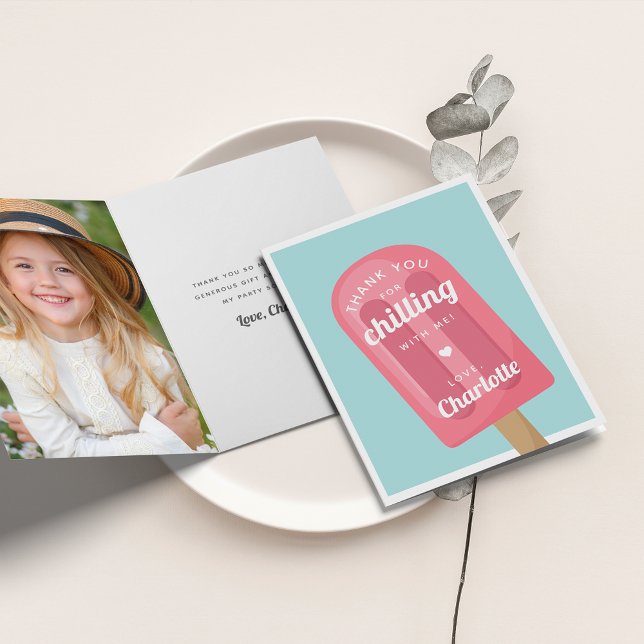 Tarjeta De Agradecimiento Fiesta de cumpleaños de verano para niños con pale (Subido por el creador)