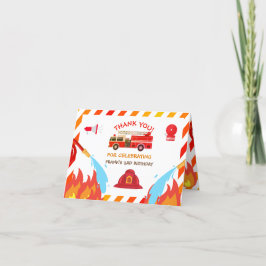 Tarjeta De Agradecimiento Fiesta de cumpleaños del Camión Rojo Gracias