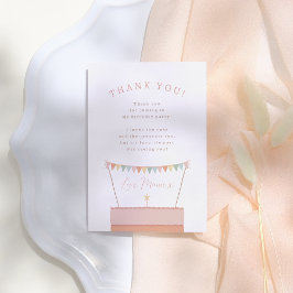 Tarjeta De Agradecimiento Fiesta de cumpleaños del Chica del pastel de capa 