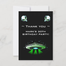 Tarjeta De Agradecimiento Fiesta de cumpleaños del espacio de secuestro de O