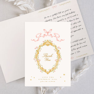 Tarjeta De Agradecimiento Fiesta de cumpleaños del espejo de la princesa de 