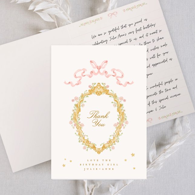 Tarjeta De Agradecimiento Fiesta de cumpleaños del espejo de la princesa de  (Subido por el creador)
