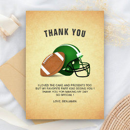 Tarjeta De Agradecimiento Fiesta de cumpleaños del fútbol