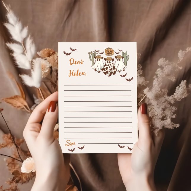 Tarjeta De Agradecimiento Fiesta de Cumpleaños del Vaquero de Halloween Occi (Subido por el creador)